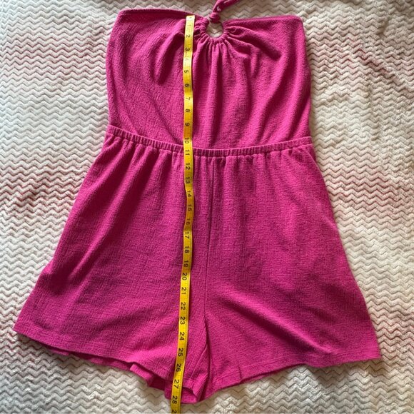 Old Navy Halter Tie-Neck Pink Romper - Size Large - Picture 4 of 8